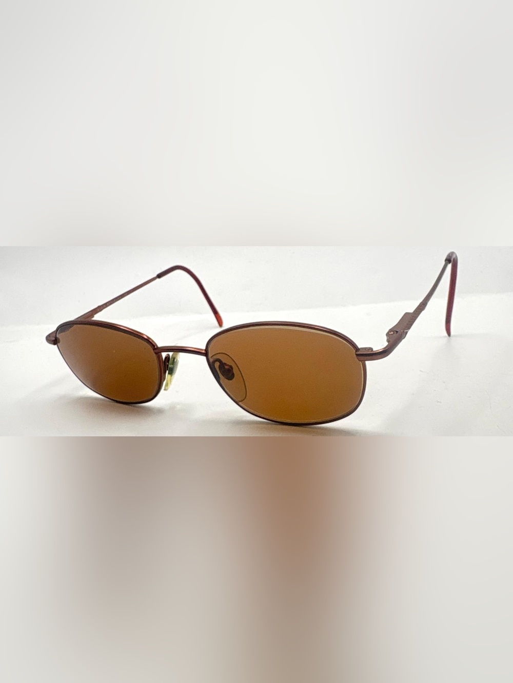 Alain Afflelou 029 Brown Oval Metal Sunglasses Frames Only - Picture 2 of 8